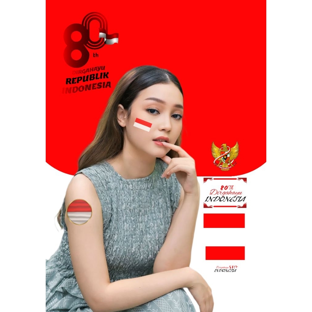 

Stiker wajah/pipi kemerdekaan Indonesia