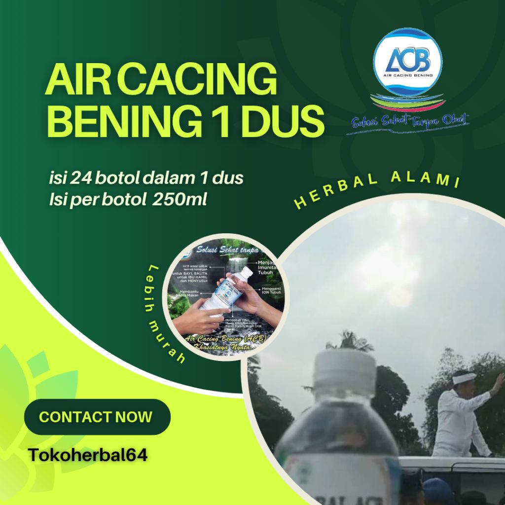 

Paket 1 dus Air Cacing Bening Ukuran 250ml