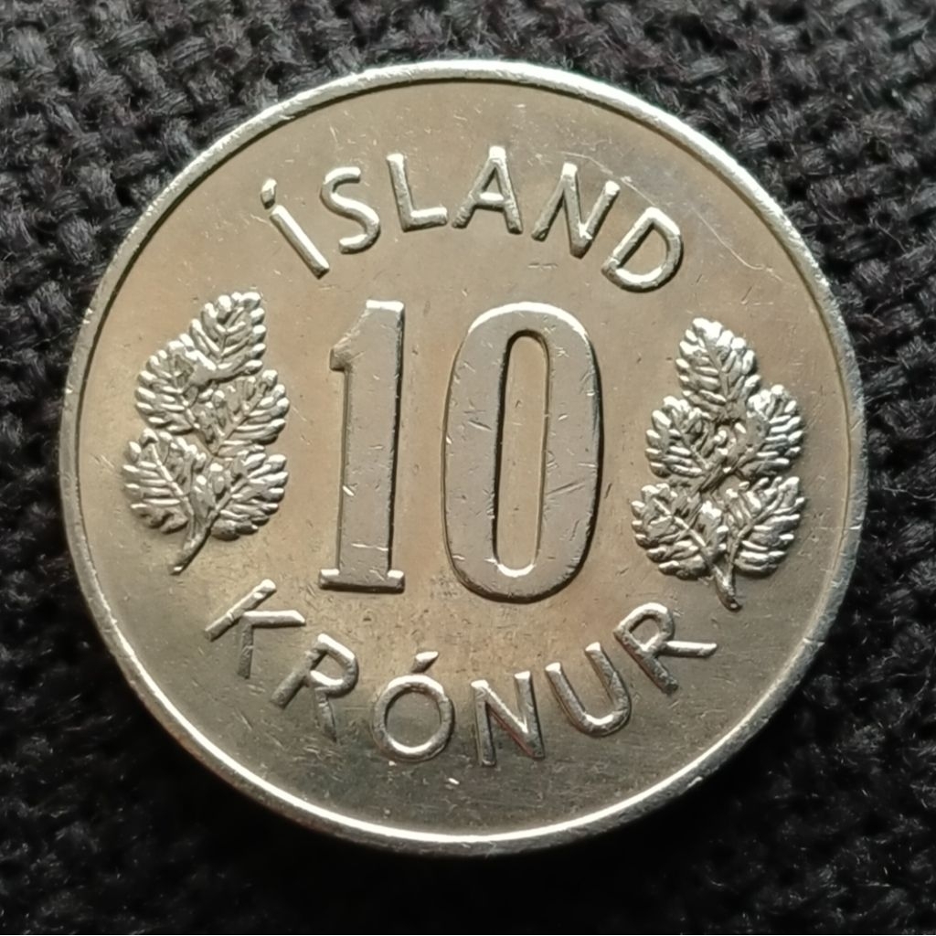 Koin Kuno Islandia 10 Kronur tahun 1978