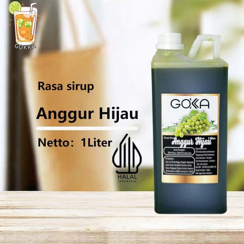 

GОKKA Syrup / Anggur Hijau Flavoured Sirup / Sirup Anggur Hijau 1L International Halal