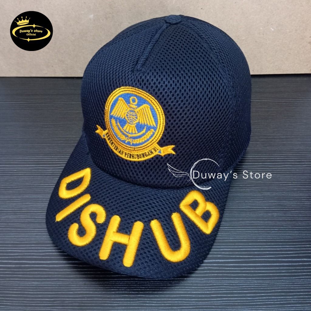 TOPI JARING PERHUBUNGAN/KEMENHUB GOL 2A - 2D FREE BORDIR NAMA - TOPI JARING LOGO KEMENHUB KLEP DISHU