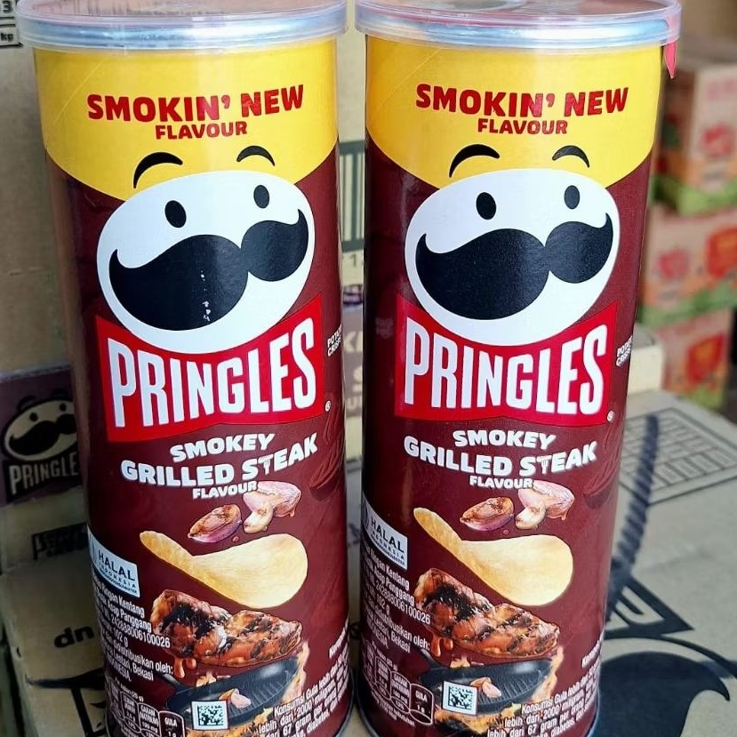 

PRINGLES 102GR SMOKEY GRILLED STEAK (DAPAT 2 KALENG)