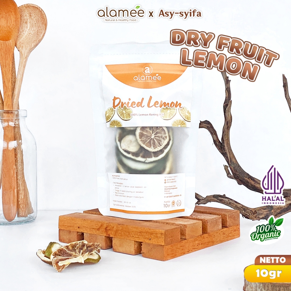 

ALAMEE Lemon Kering Dried Slice Tea Teh Herbal Iris Organik Minuman Herbal Organic 10gr