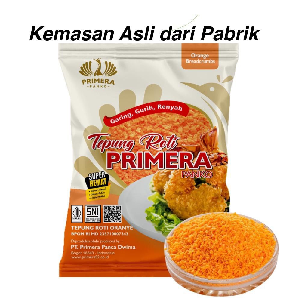 

PRIMERA PANKO TEPUNG ROTI ORANGE 450 GR