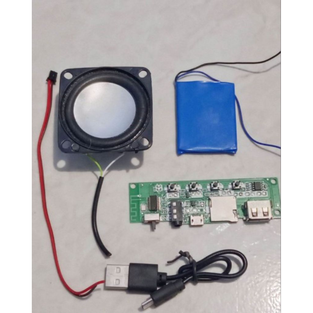 Paket Komplit rakitan Music JBL modul mp3 Bluetooth memory card usb plus speaker Kotak 2 inchi 1 pcs
