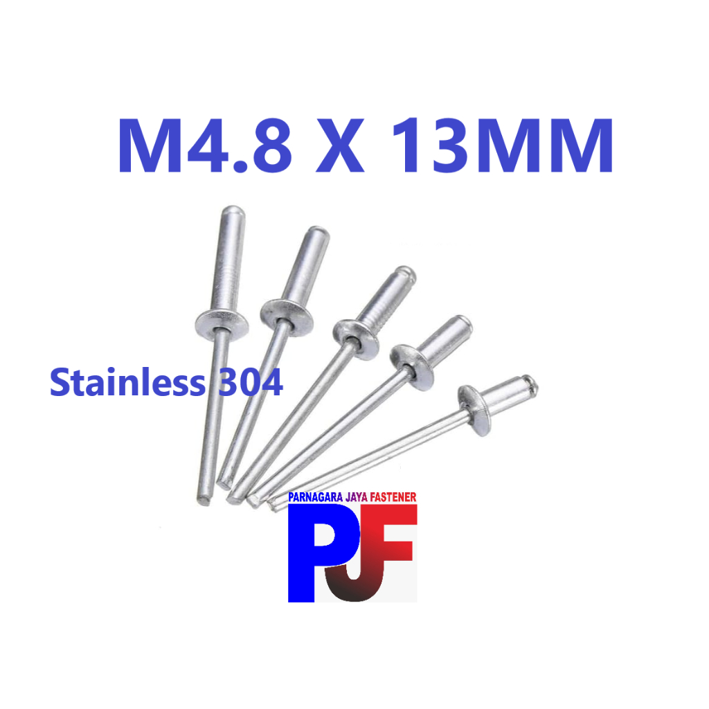 Paku Rivet 4.8 x 13 mm Stainless 304 / Blind Rivet Stainless 304