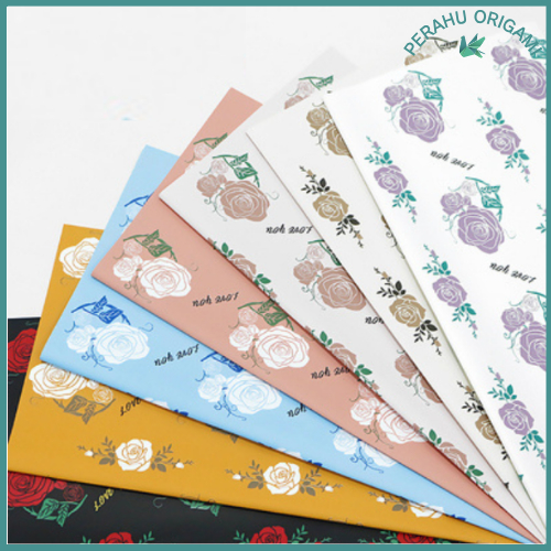 

Kertas Buket Bunga Motif Mawar Flower Wrapping Paper Cellophane KB6177