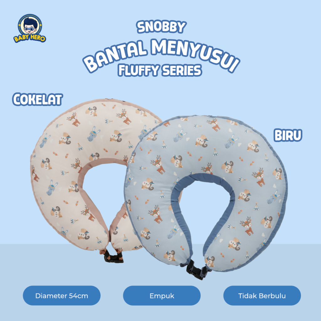 Snobby Bantal Ibu Menyusui + Bantal Dot Bayi Fluffy Series