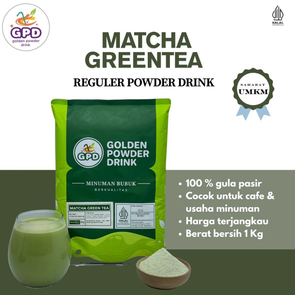 

Bubuk Minuman Reguler - Matcha GT - Golden powder drink