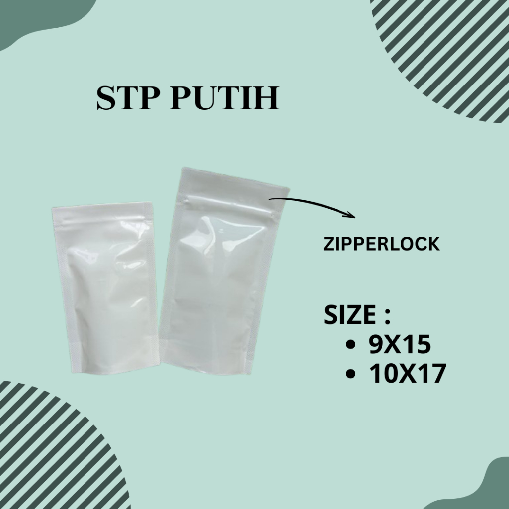 KEMASAN STANDING PLASTIK PP WARNA PUTIH 9 X 15 / 9X15 / 10 X 17 / 10X17