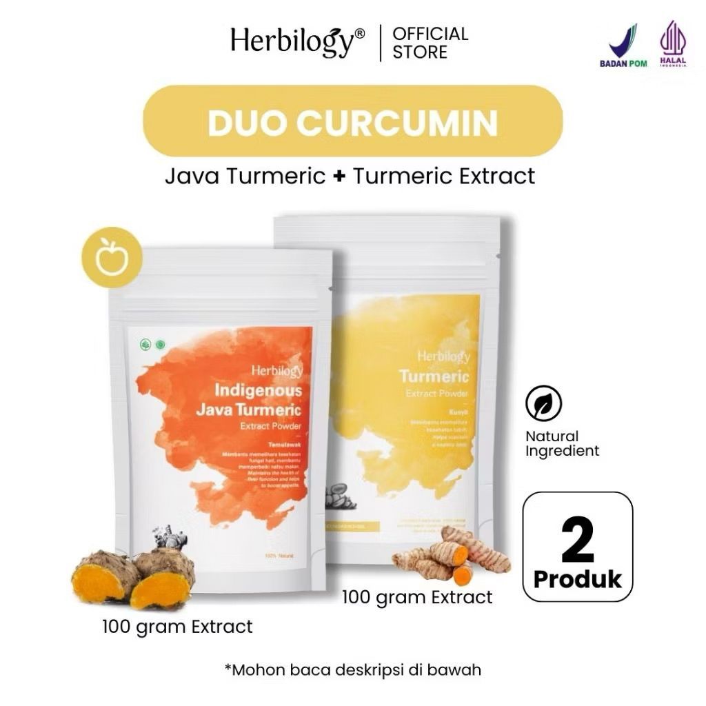 

Herbilogy turmeric & java turmeric powder - jahe temulawak - obat / vitamin penambah nafsu makan anak & dewasa - herbiology