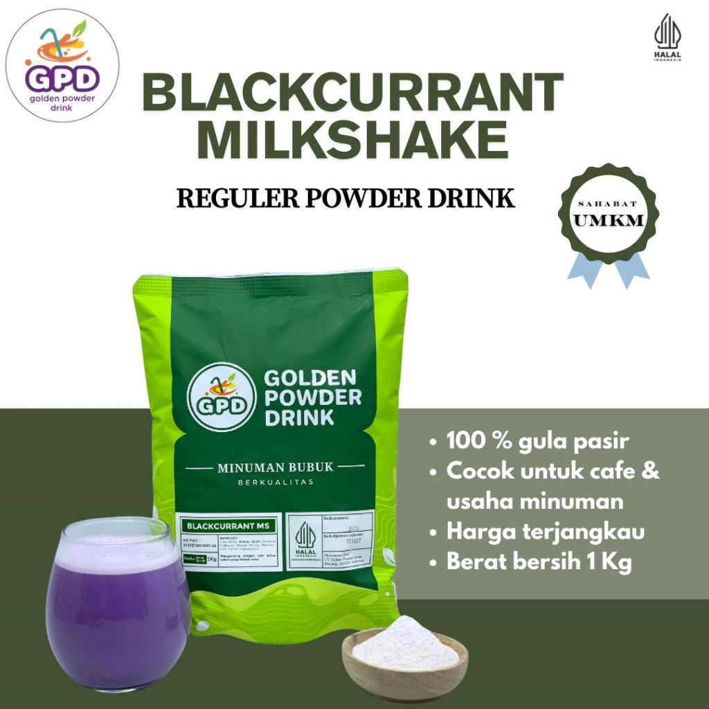 

Bubuk Minuman Reguler - Blackcurrant Milkshake - Golden powder drink