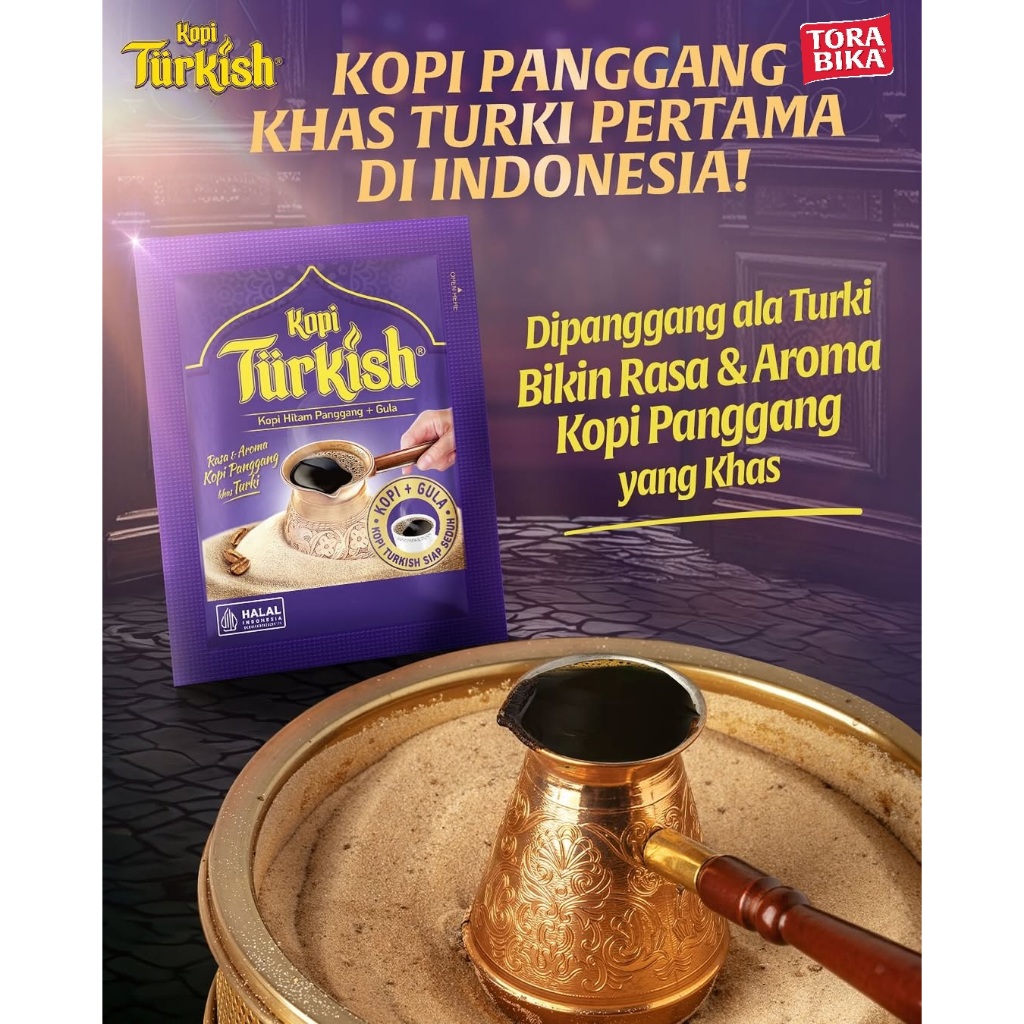 

torabika KOPI TURKISH kopi hitam panggang dengan gula sachet 23g