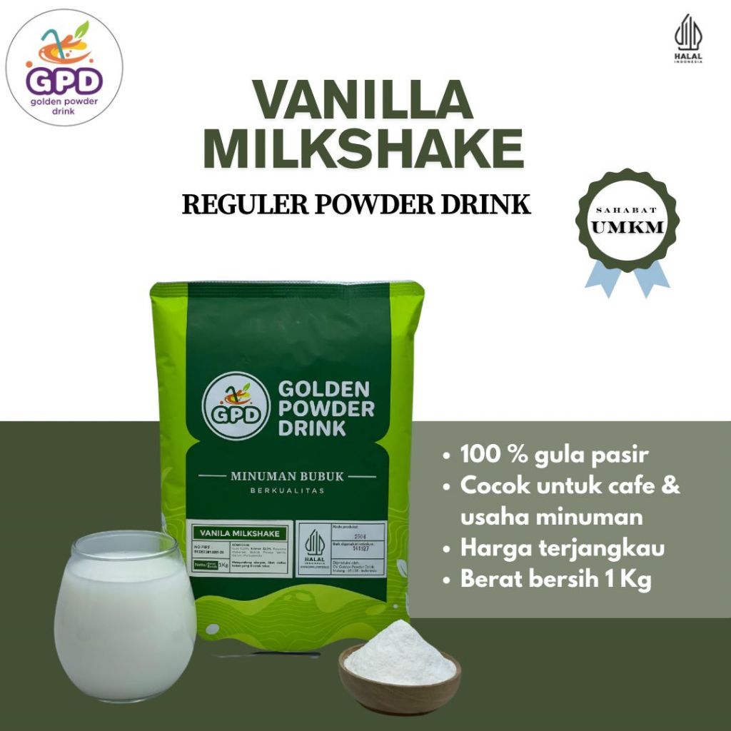 

Bubuk Minuman Reguler - Vanila Milkshake - Golden powder drink