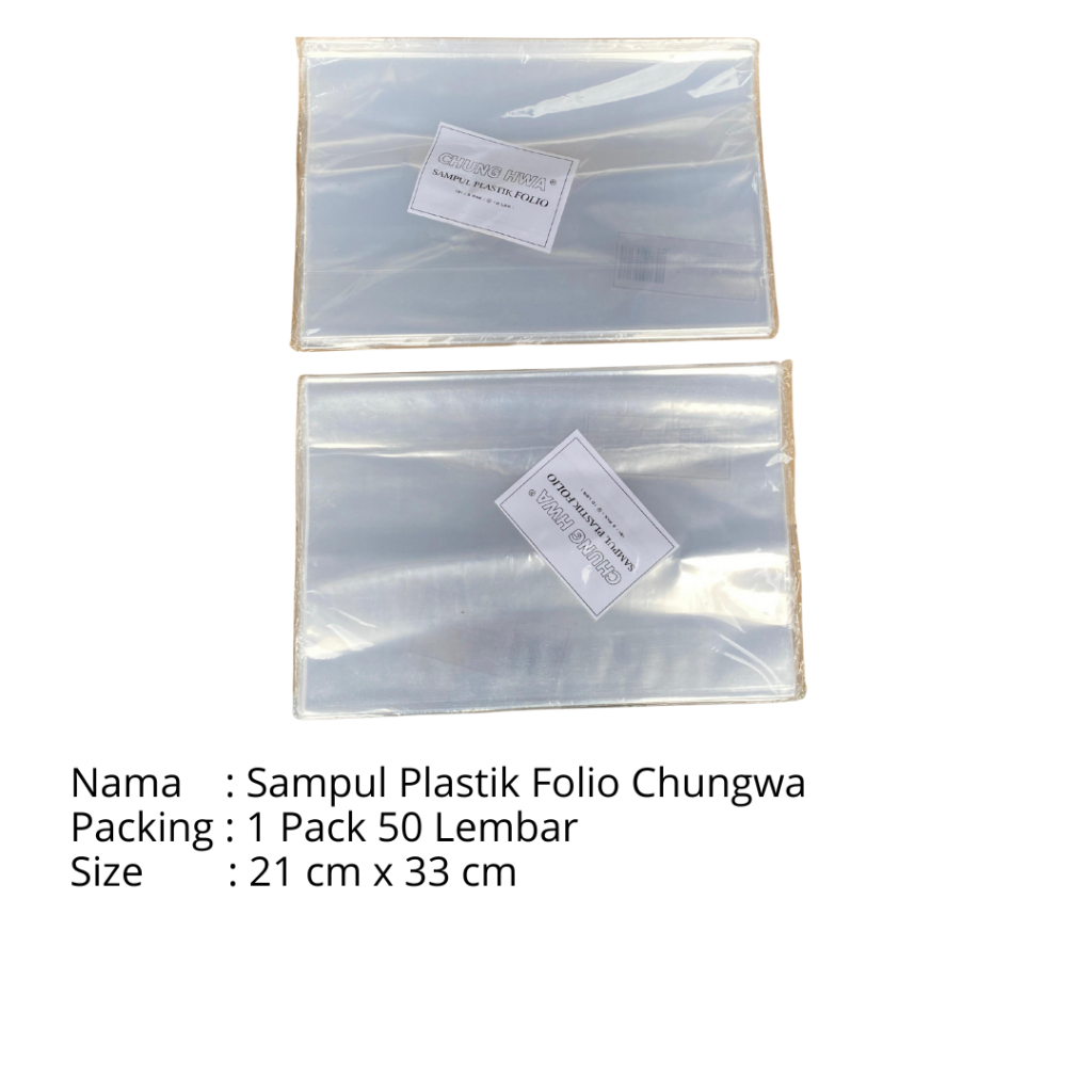 

Sampul Plastik Folio Chungwa (1 Pack 50 Lembar)