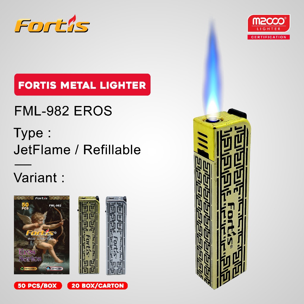 M2000 X Fortis Korek Api Bara JetFlame Refillable / FML-982 EROS