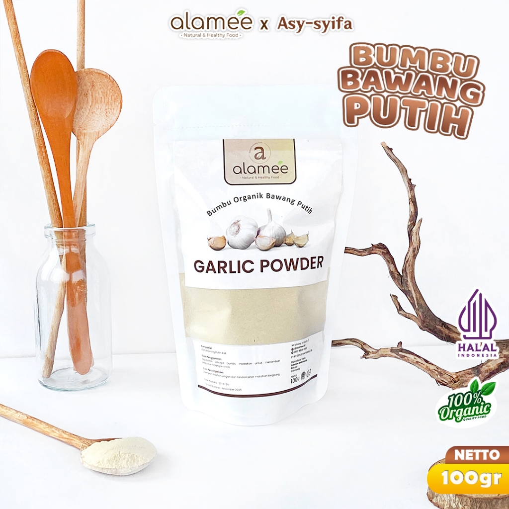 

Bawang Putih Bubuk Garlic Seasoning Powder Bumbu Masak Dapur Organik Rempah Rimpang Murni Asli 100g