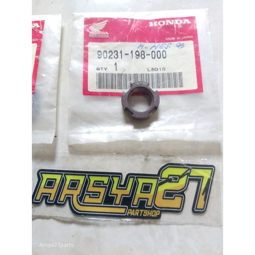 NUT MUR 90231-198-000 MUR RUMAH KOPLING 14MM Star Blade New K07 Grand Revo 100 110 Fi Supra 100 Fit 