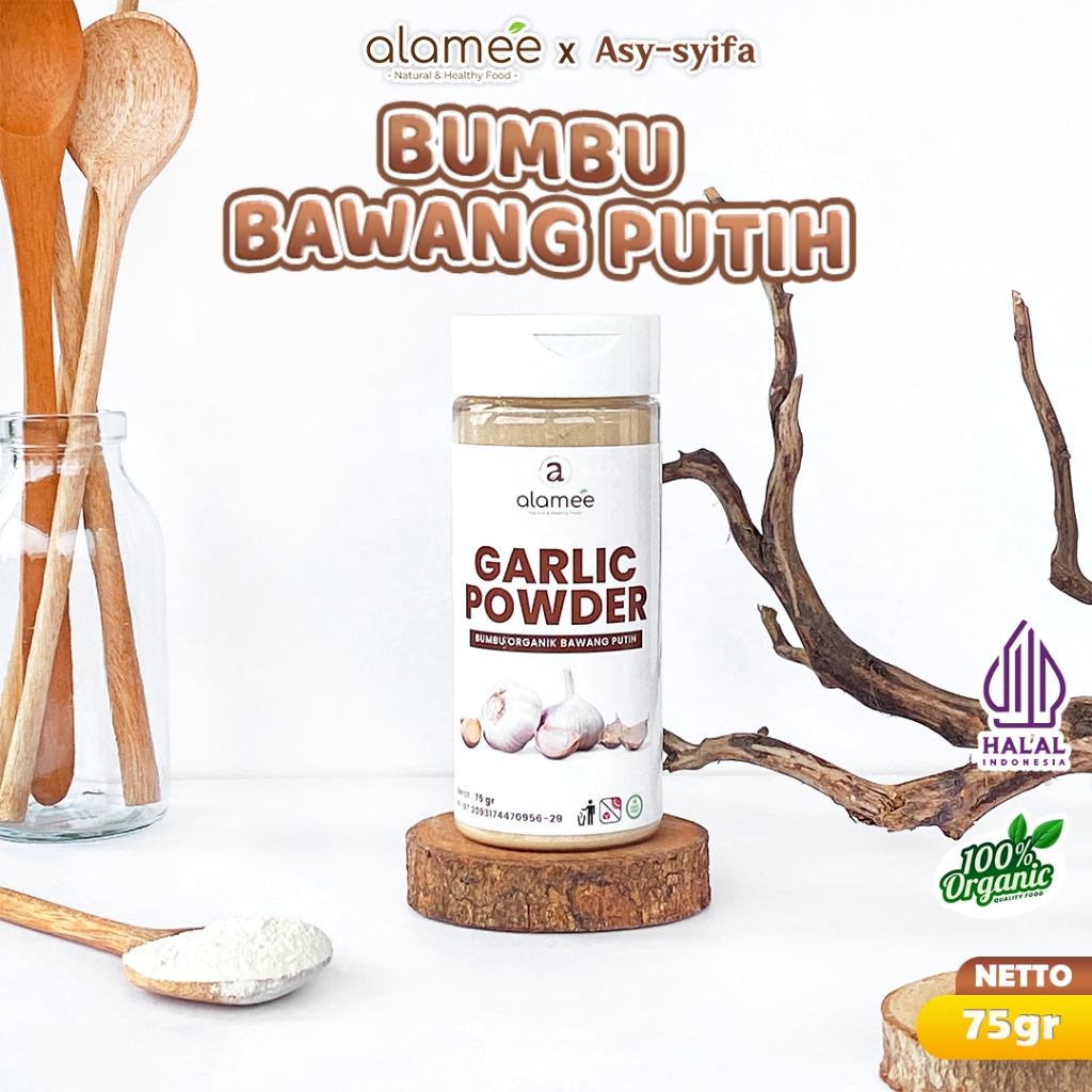 

Bawang Putih Bubuk Garlic Seasoning Powder Bumbu Masak Dapur Organik Rempah Rimpang Murni Asli 75g