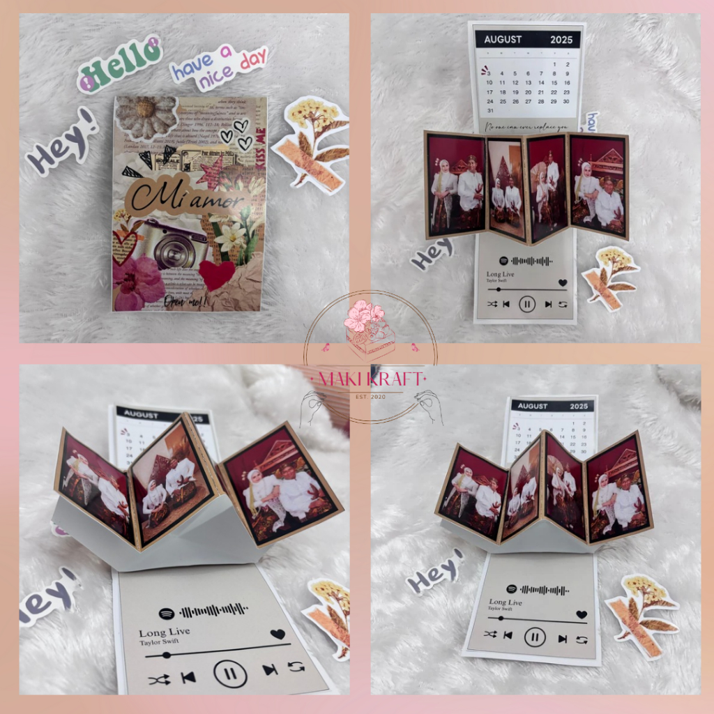 Pop Up Card 3D Handmade Kartu Ucapan untuk Hadiah Ulang Tahun Anniversary Pernikahan Wisuda