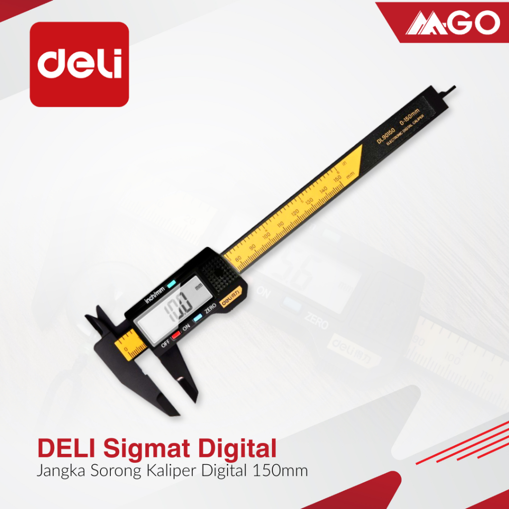 Deli Jangka Sorong Digital Kaliper / Sigmat Verniper Caliper / Sigmat Digital 150 MM