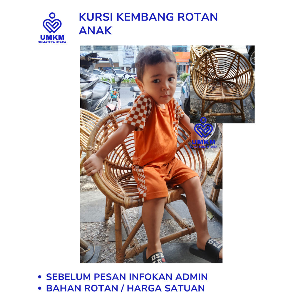 Kursi Kembang Rotan Anak / Kursi anak SD / Kursi anak TK / Kursi anak paud / Kursi Rotan / Kursi Bul