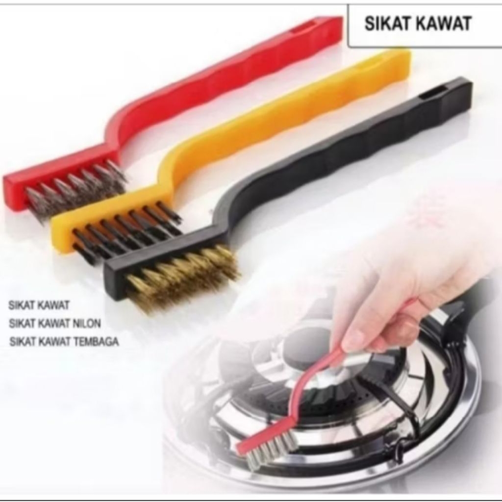 

Sikat Kawat Mini Set 3 In 1 Tembaga Stainless Nylon Brush