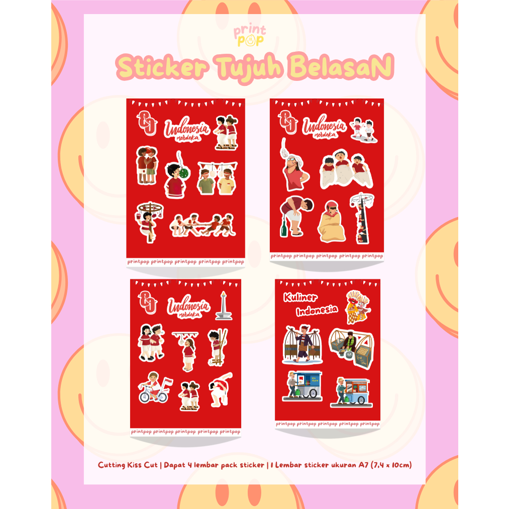 

Stiker 17 Agustus - Stiker bendera indonesia - sticker stiker agustus - aksesoris lomba