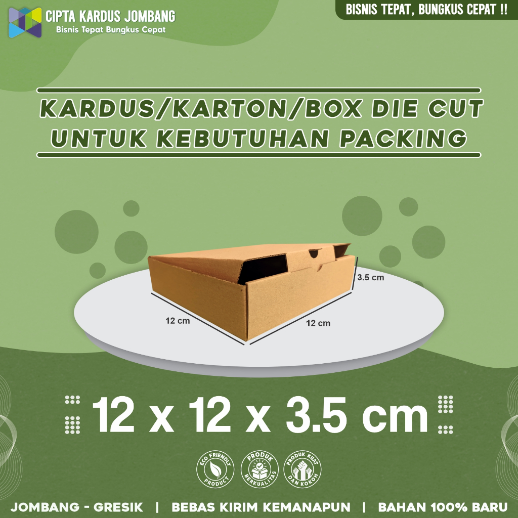 

Kardus Die Cut 12x12x3.5 | Box Hampers | Karton Packing