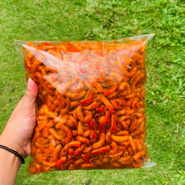 

500 GR- MAKARONI CIKRUH TANPA DAUN JERUK BY SIEBEREM SNACK -KRIUK TIDAK KERAS