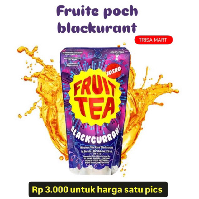 

Fruite poch rasa blackurant eceran 220ml di jual perpics