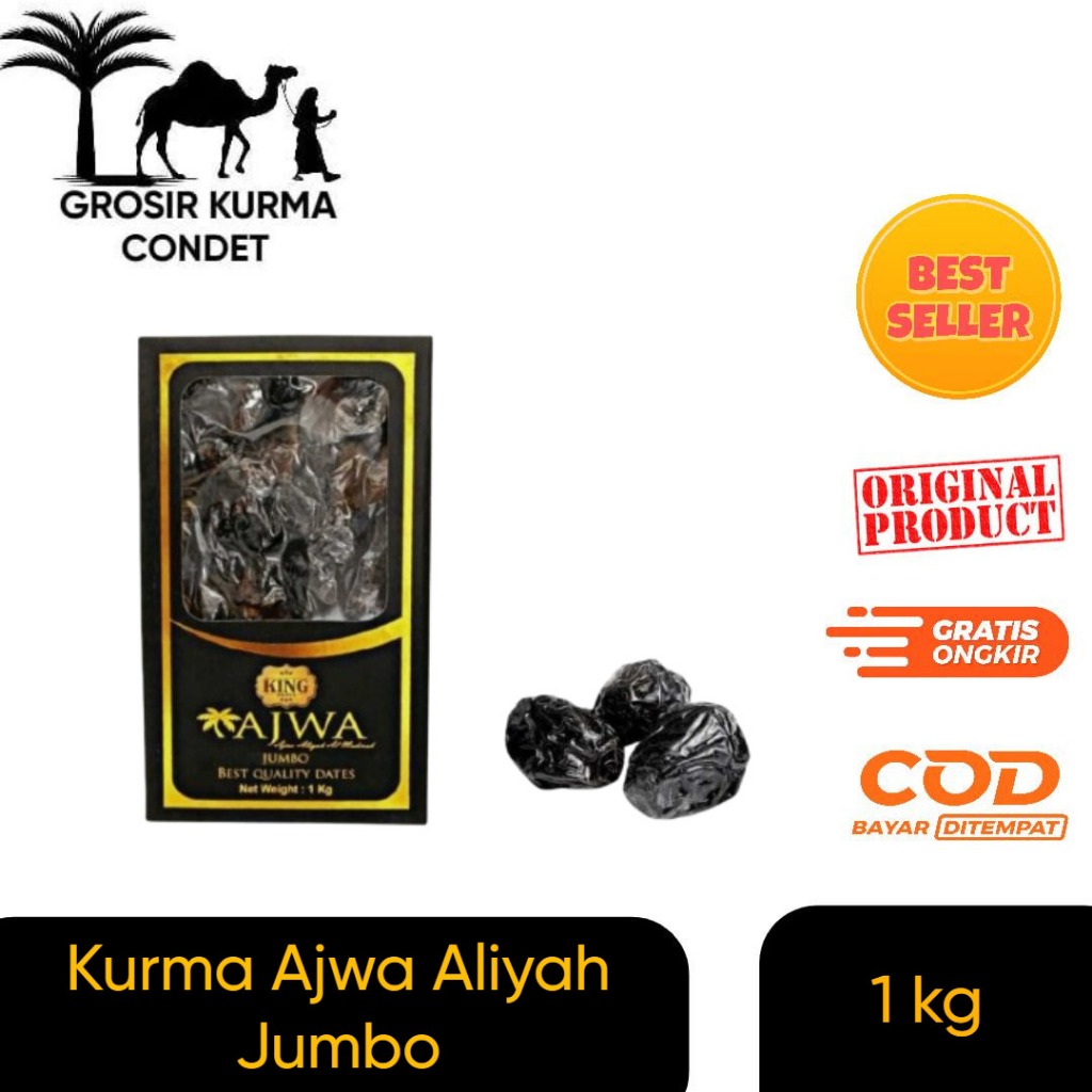 

King Dates - Kurma Ajwa Aliyah Jumbo Syifa Kurma Nabi Ajwa Madinah Premium