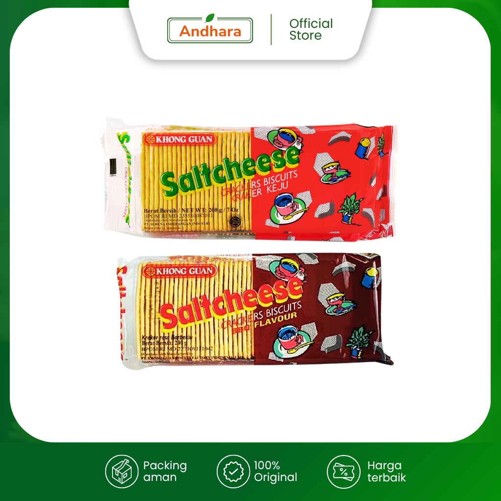 

Khong Guan Saltcheese Crackers Biskuit 200gr