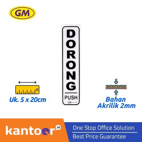 

GM LABEL DORONG LK-109 KECIL