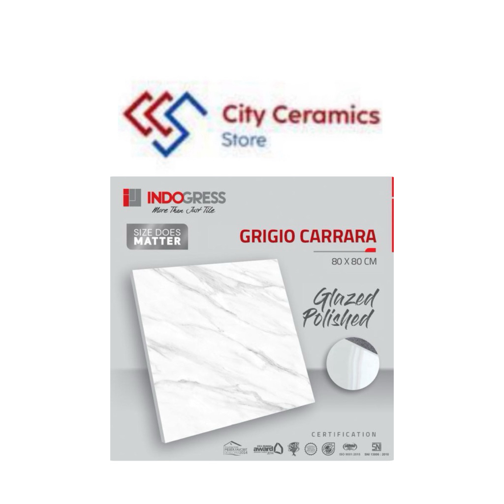 INDOGRESS GRIGIO CARRARA 80x80