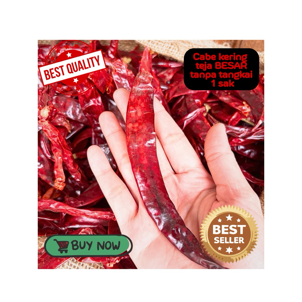 

( 500gr ) CABE KERING BESAR TEJA SUPER RED TANPA TANGKAI