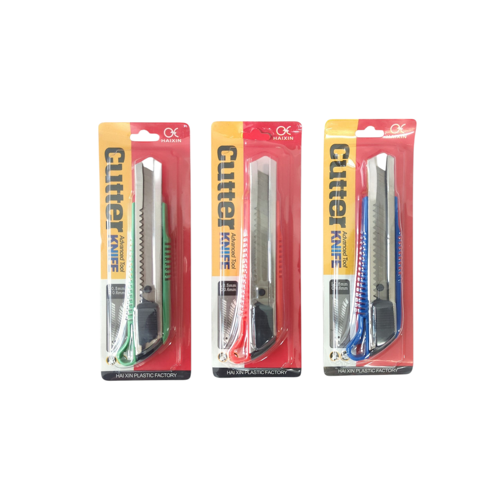 

Cutter Besar Haixin – Pisau Cutter Serbaguna 18mm | Alat Potong Kertas & Kardus hx3322