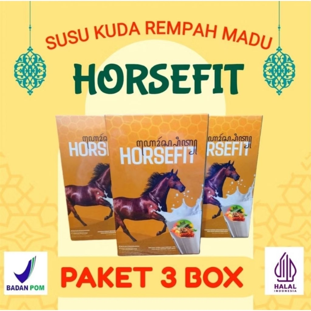 

PAKET 3 BOX HORSEFIT SUSU KUDA ASLI PREMIUM MENGANDUNG KALSIUM COLLAGEN RASA REMPAH MADU