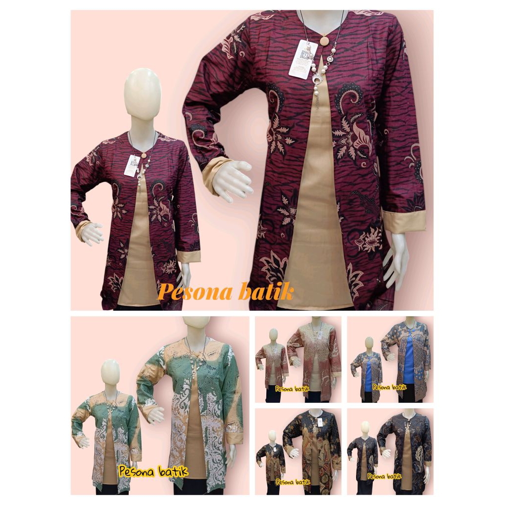 batik wanita bolero | batik dres wanita terbaru| batik wanita | batik wanita outer bolero lapis dala