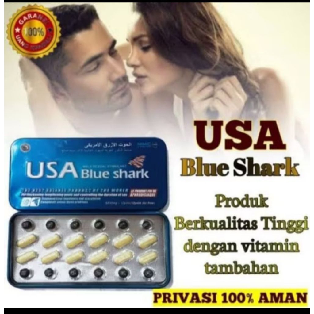 USA BLUE SHARK ORIGINAL OBAT-KUAT PRIA PERKASA PIL BIRU TAHAN LAMA