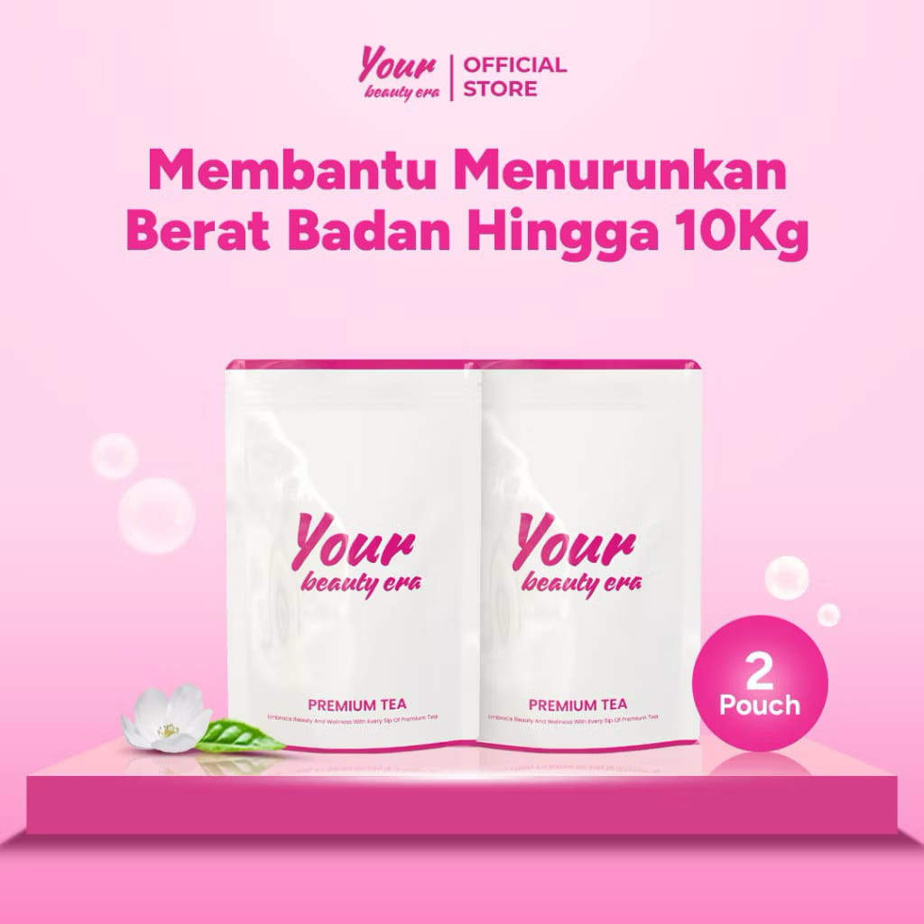 

Teh Your Brauty Era Paket 2 Pouch- 1 Pouch isi 20 Tea Bag | Teh Pelangsing Herbal | Tea hijau | Teh Detox