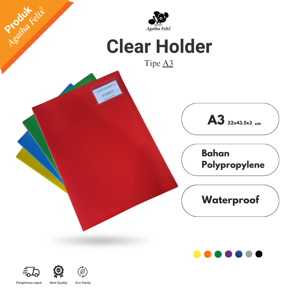 

Clear Holder Tipe A3 - Isi Lembaran 10 - 120 | Agatha Felix
