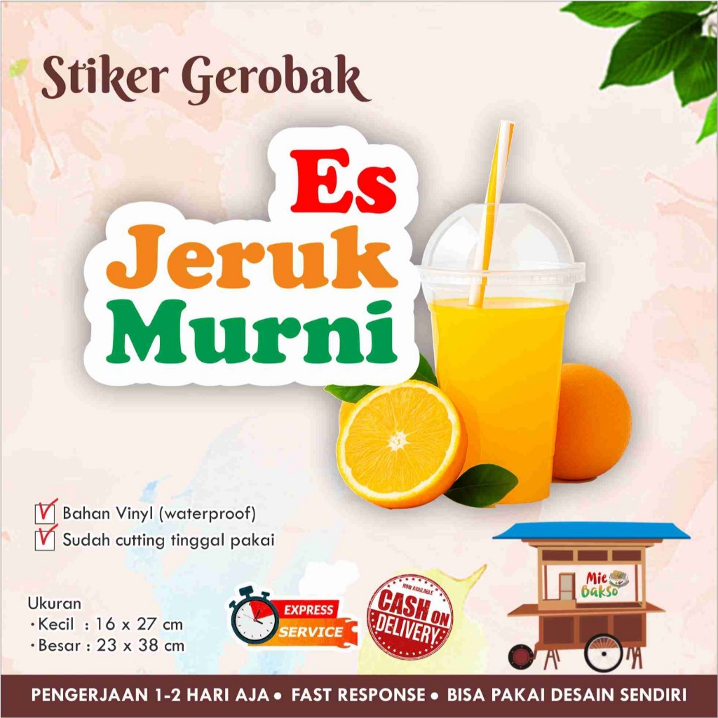 

STIKER KACA GEROBAK VINYL ES JERUK MURNI