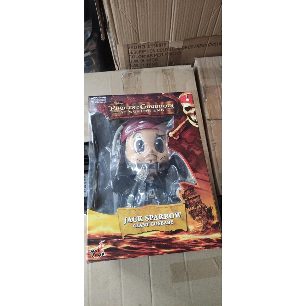 Giant Cosbaby Hot Toys Jack Sparrow figure Pirates of the Carribean Rare item