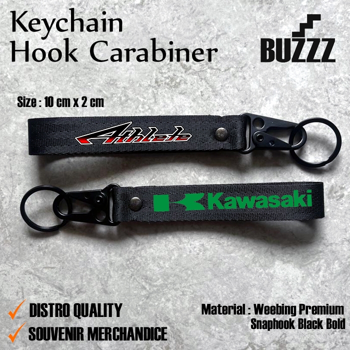 KUNCI ATHLETE  - KARABINER KAWASAKI ATHLETE  - GANTUNGAN KUNCI KAWASAKI ATHLETE - PENGAIT STAINLES C