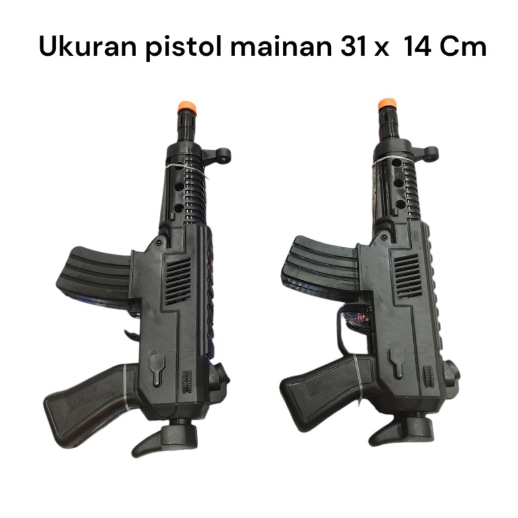 1121 Mainan Pistol Jumbo Besar Ukuran 31 cm / Mainan Anak Anak / Mainan Edukasi Pistol Berbunyi Tekt