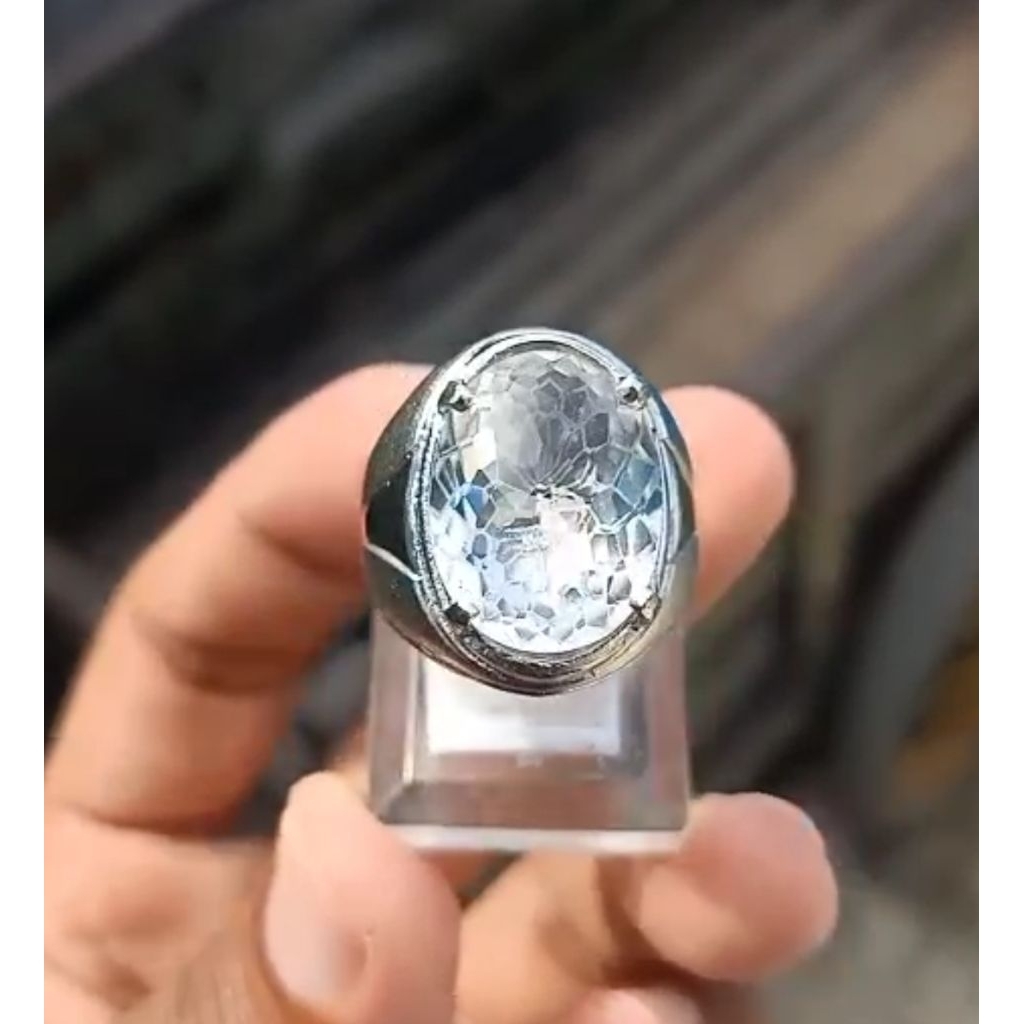 cincin pria batu kecubung air Kalimantan