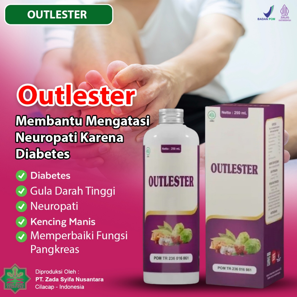 Obat Neuropati Diabetik Diabetes Kerusakan Saraf Tepi Kebas Kesemutan Herbal Outlester