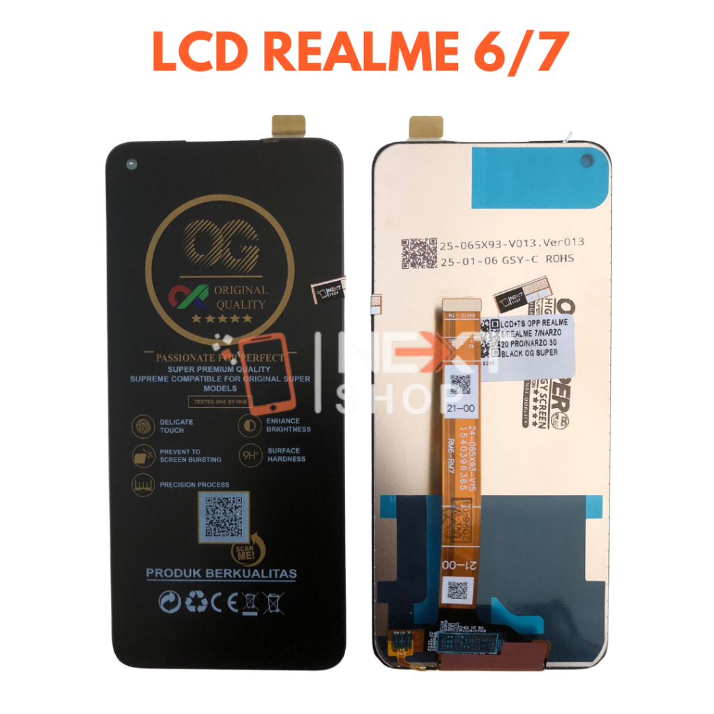 LCD  TOUCHSCREEN REALME 6 / REALME 7 / REALME NARZO 20 PRO / RMX2163 / REALME NARZO / RMX2002 FULLSE