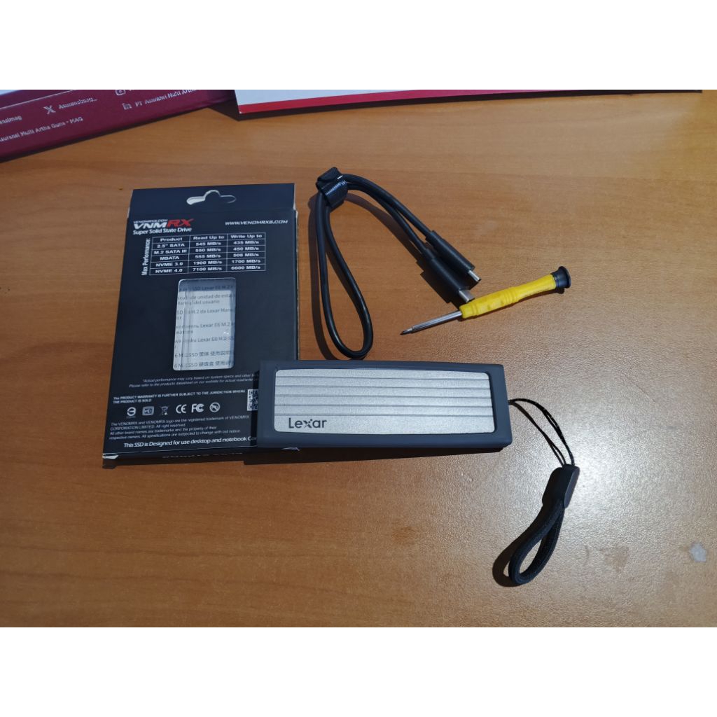 SSD NVME M.2 512GB GEN 3 PLUS ENCLOSURE LEXAR